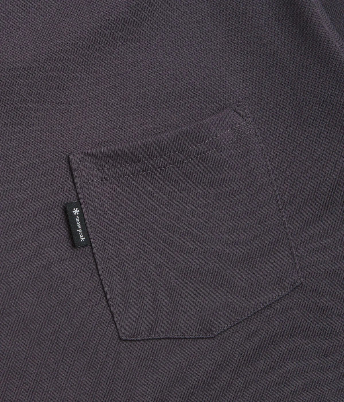 Snow Peak NSD Pocket T-Shirt - Charcoal Two Button Closure System
