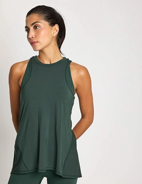 Kendall Tank - Deep Green Stretchable Material high - efficiency operation