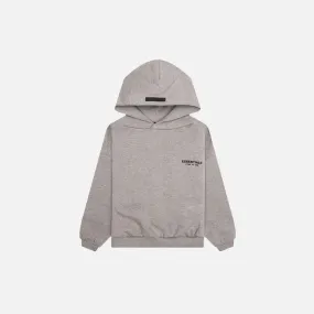KIDS ESSENTIALS FLEECE HOODIE - HEATHER GREY Carry Ease Zipper Closure