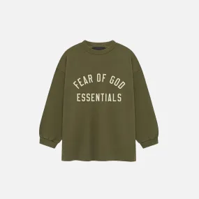 KIDS ESSENTIALS JERSEY LONG SLEEVE TEE - MILITARY Photo Glam