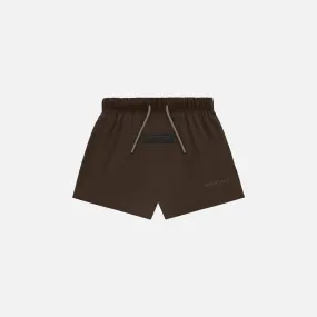 WaterRepellentFinish KIDS ESSENTIALS RUNNING SHORT - HEATHER WOOD