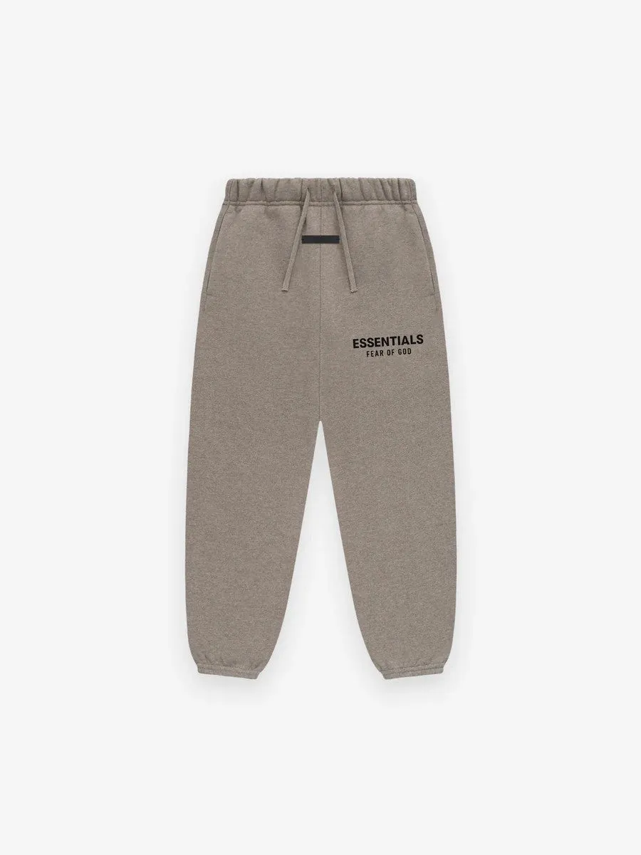 WearResistantHem KIDS FLEECE ESSENTIAL SWEATPANT - HEATHER GREY