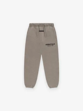 KIDS FLEECE ESSENTIAL SWEATPANT - HEATHER GREY Campus Vibe
