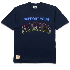 Embroidered Kids of Immigrants Support Your Friends Tee - Navy