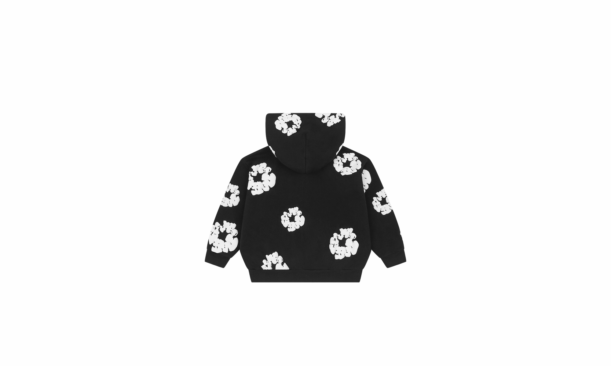 Kids Cotton Wreath Zip Hoodie "Black"