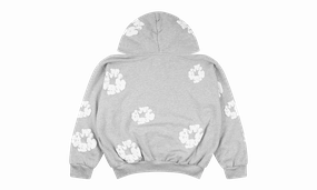 Kids Cotton Wreath Zip Hoodie "Grey"