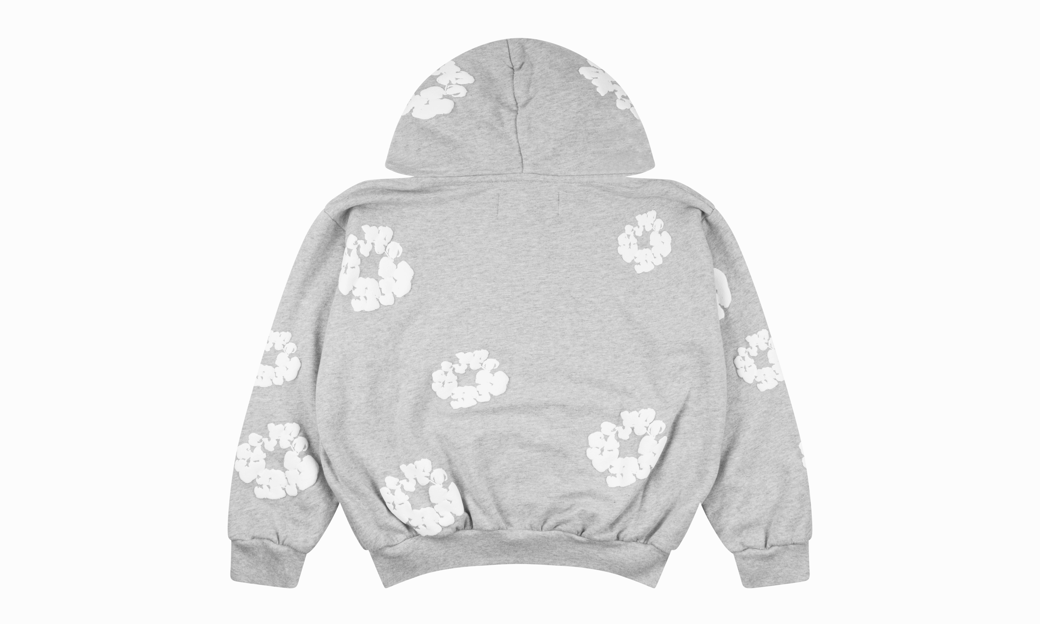 Kids Cotton Wreath Zip Hoodie "Grey"