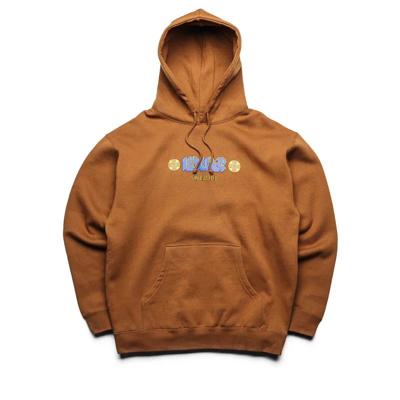KidSuper Vintage KSFC Hoodie - Saddle Coffee Run Date wear