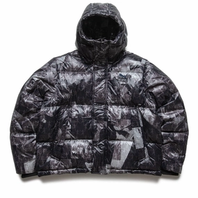 Advice High Collar Design KidSuper x Puma MMQ All Over Print Puffer Jacket - Black