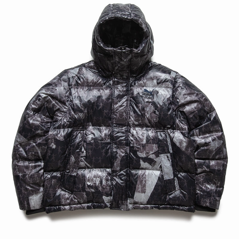 Advice High Collar Design KidSuper x Puma MMQ All Over Print Puffer Jacket - Black