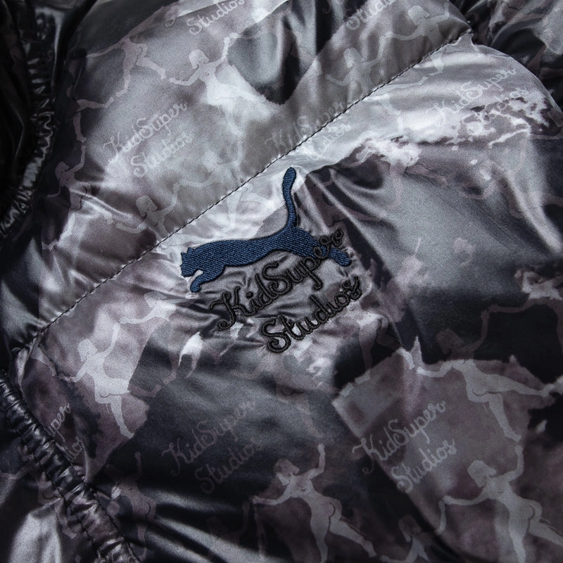 Circumstance Esteem KidSuper x Puma MMQ All Over Print Puffer Jacket - Black