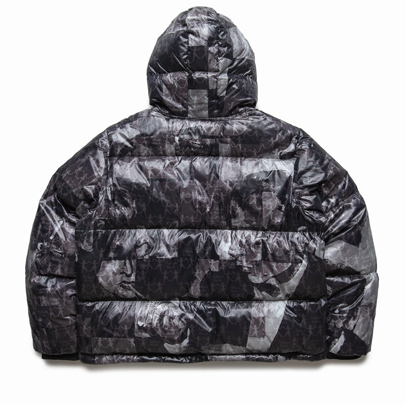 KidSuper x Puma MMQ All Over Print Puffer Jacket - Black Memory Concentration
