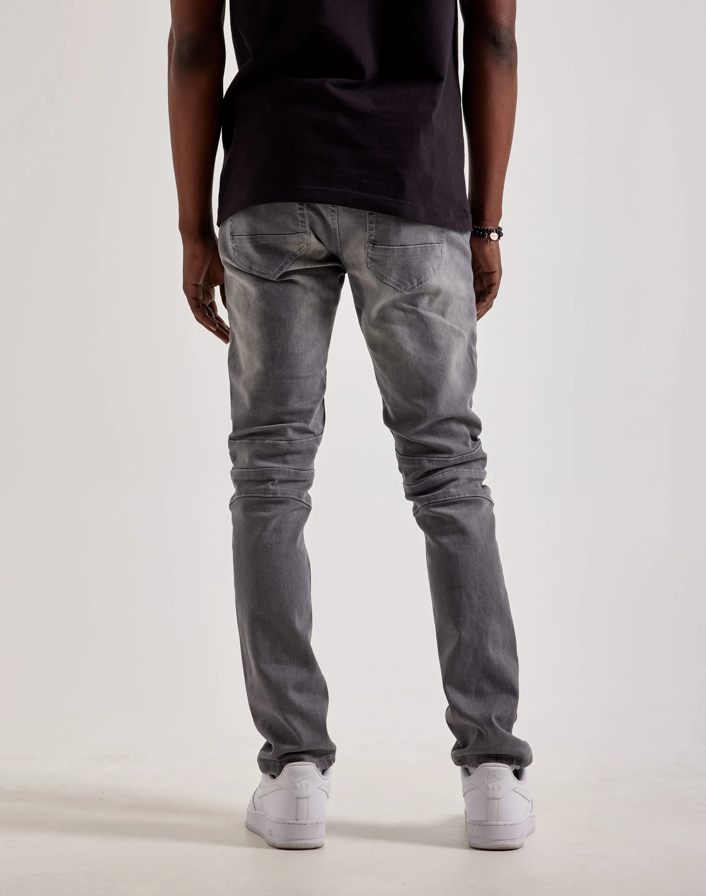 Cool Glow Kilogram Ripped Moto Jeans