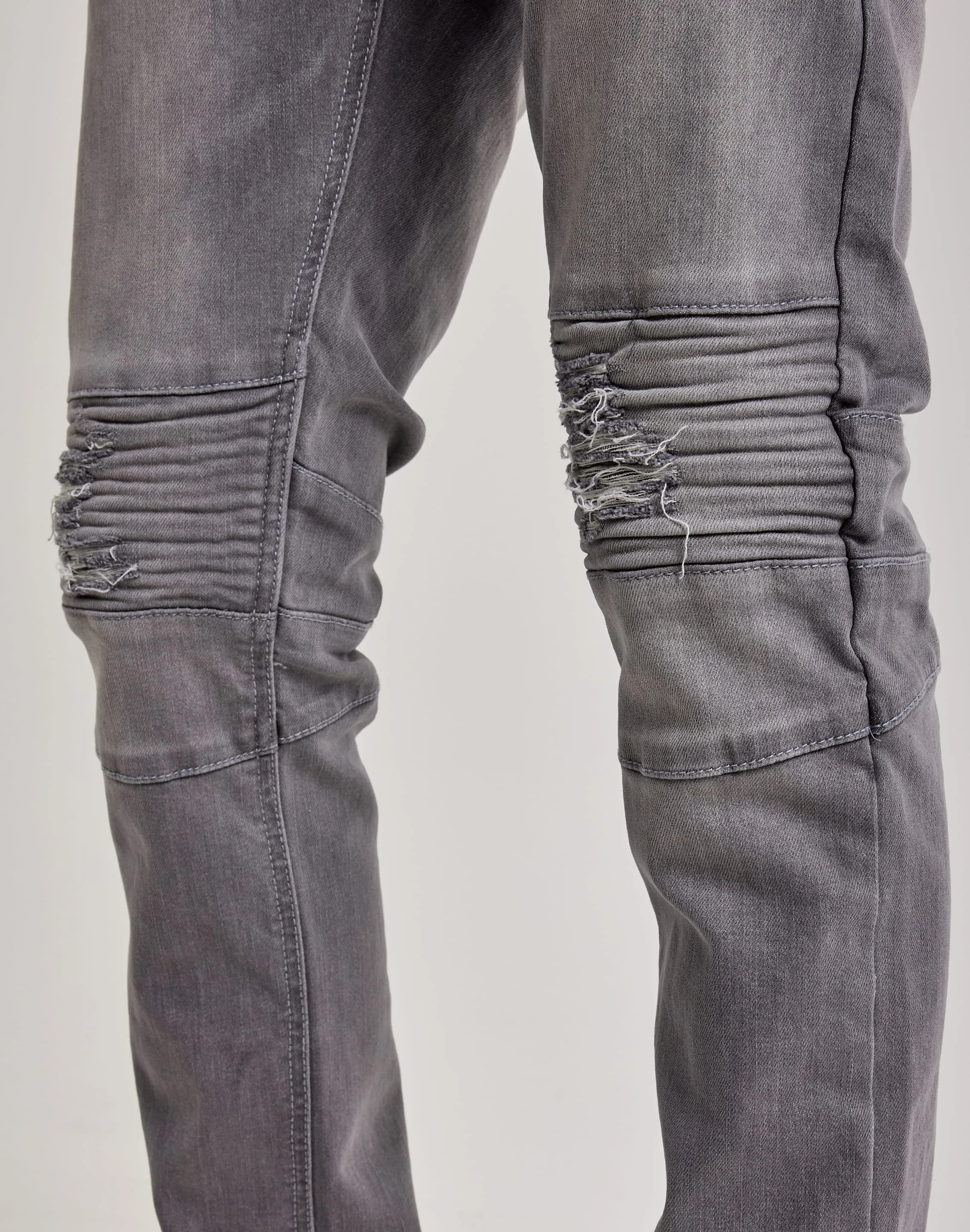 Muse Edge Kilogram Ripped Moto Jeans