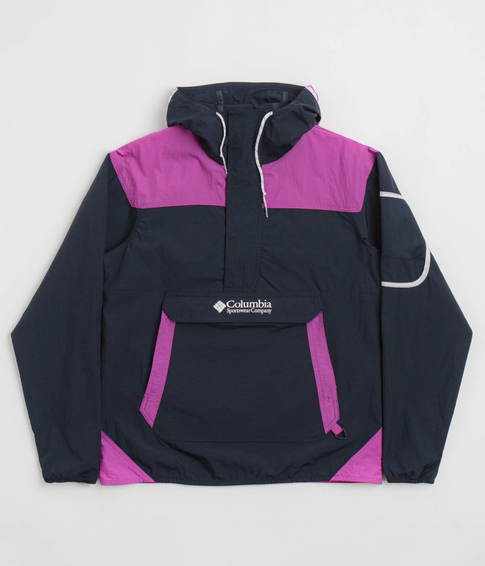 Essential Warmth Project Columbia Challenger Windbreaker Anorak - Collegiate Navy / Razzle