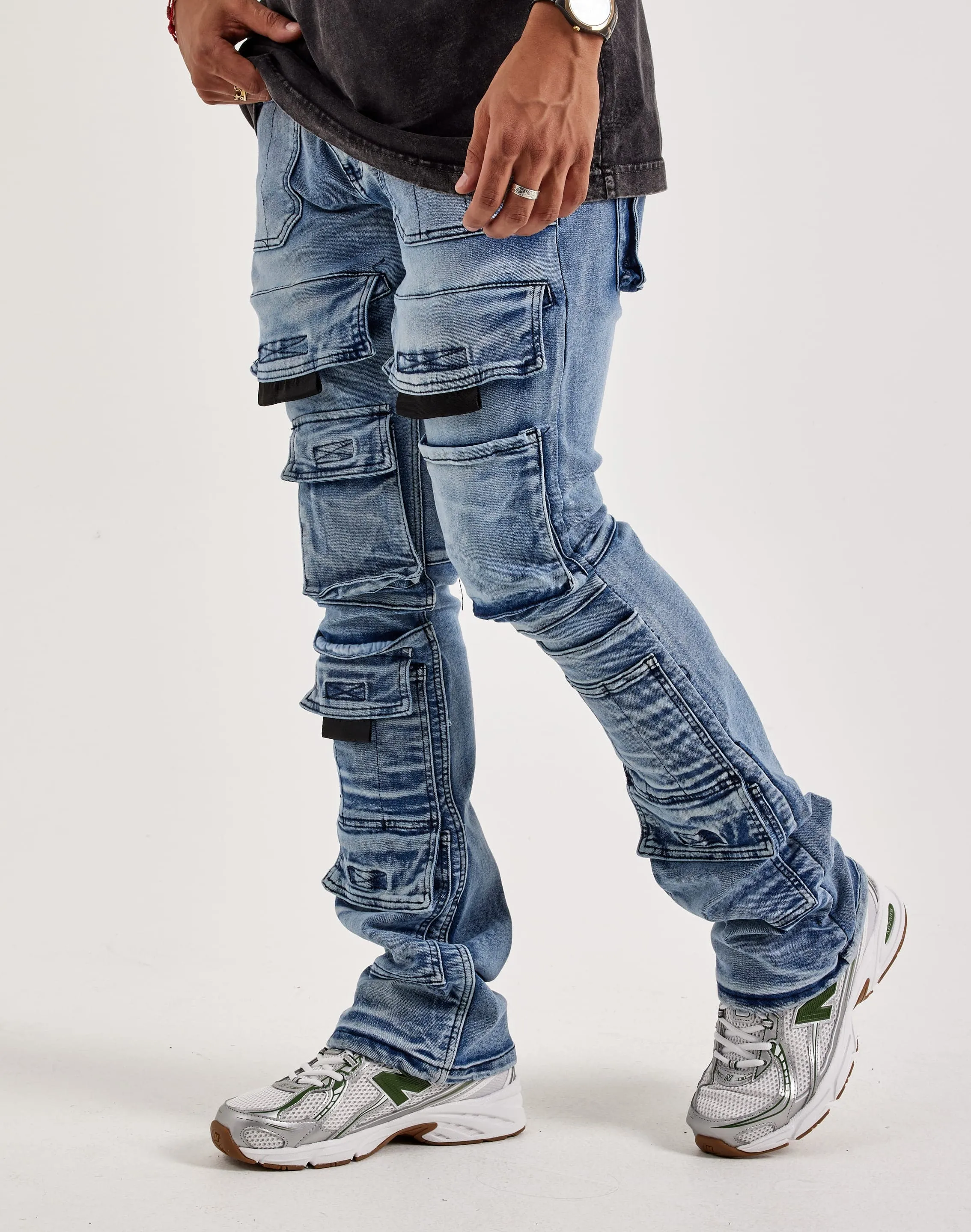 Kloud 9 Stacked Cargo Jeans QuickAccessPockets
