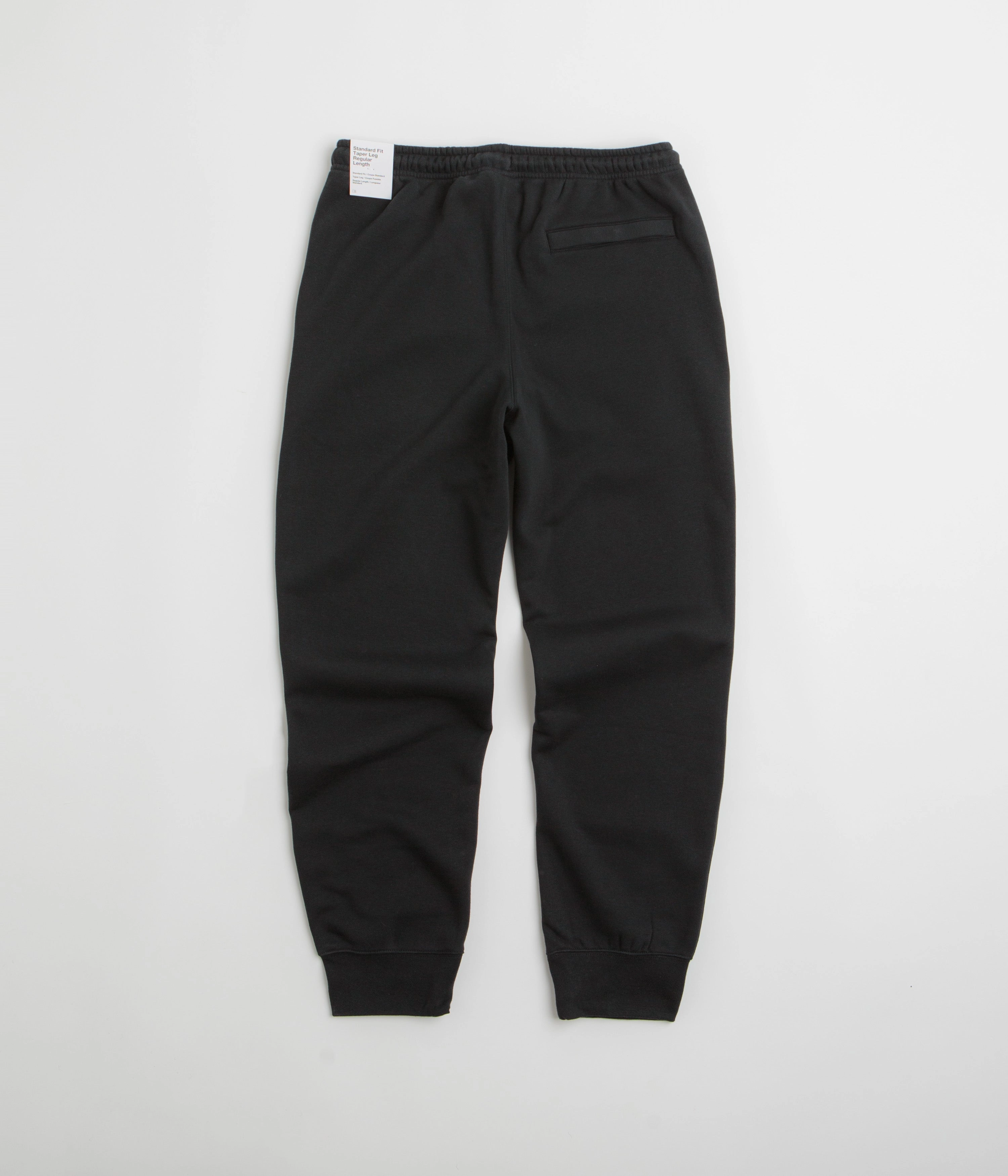 Nike Club Joggers - Black / Black / White elastic waistband Wrinkle Resistant Finish