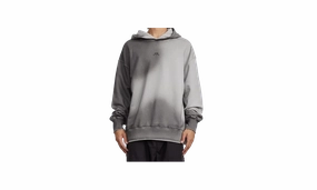 Knitted Digital Print Hoodie "Black"