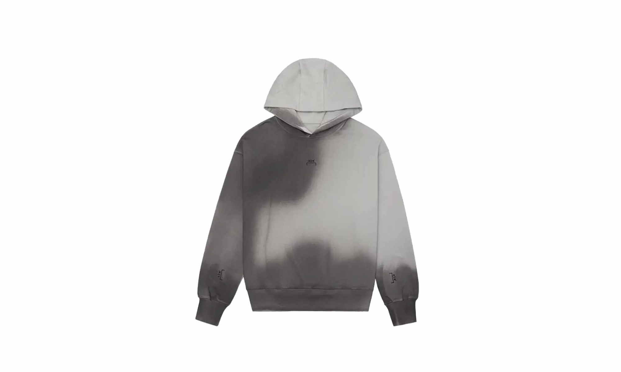 Knitted Digital Print Hoodie "Black"