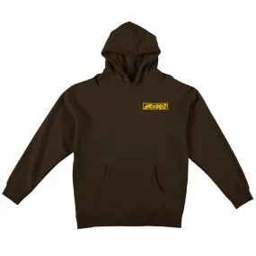 Flatlock Seam Finish Fashionable Krooked - Moonsmile Raw Hoodie Brown
