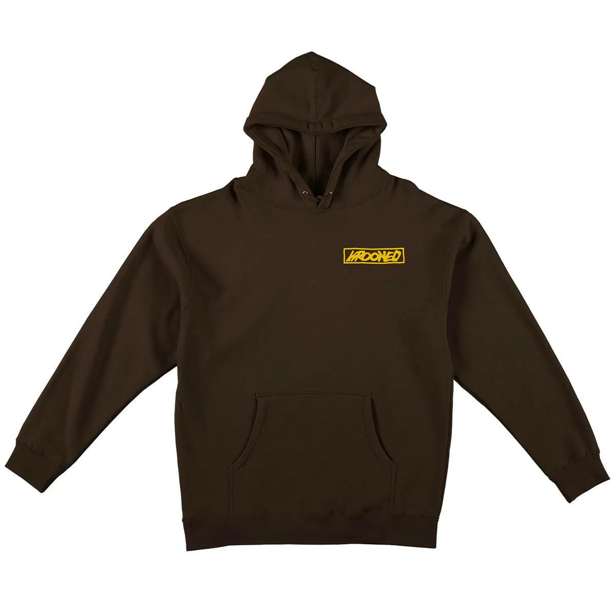 Flatlock Seam Finish Fashionable Krooked - Moonsmile Raw Hoodie Brown