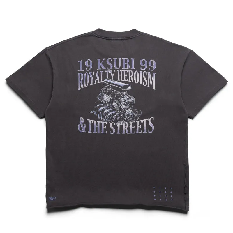 Ksubi Engine Ekcess Tee - Charcoal flight event ping pong venue