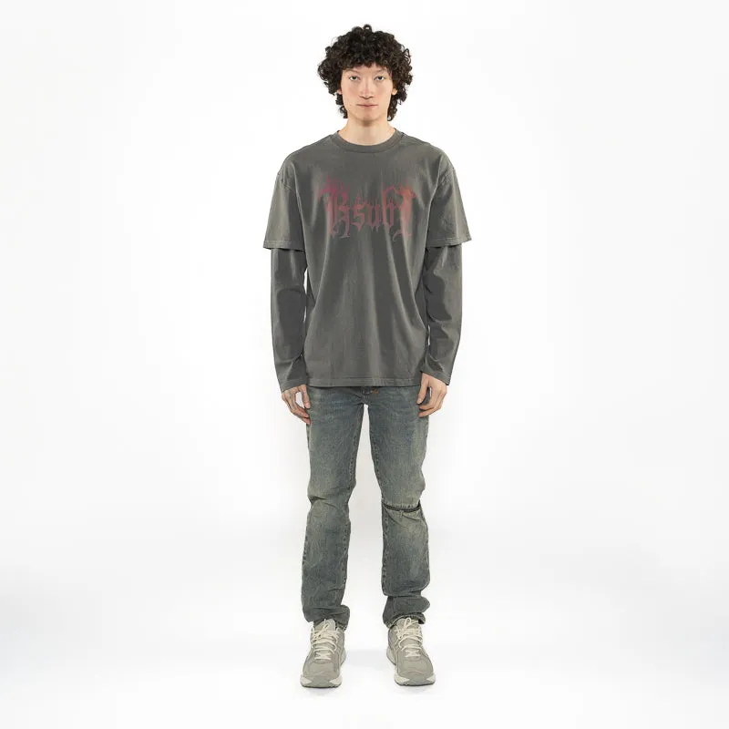 Ksubi Fuego Layered L/S Tee - Faded Black Snag Resistant Weave Hats