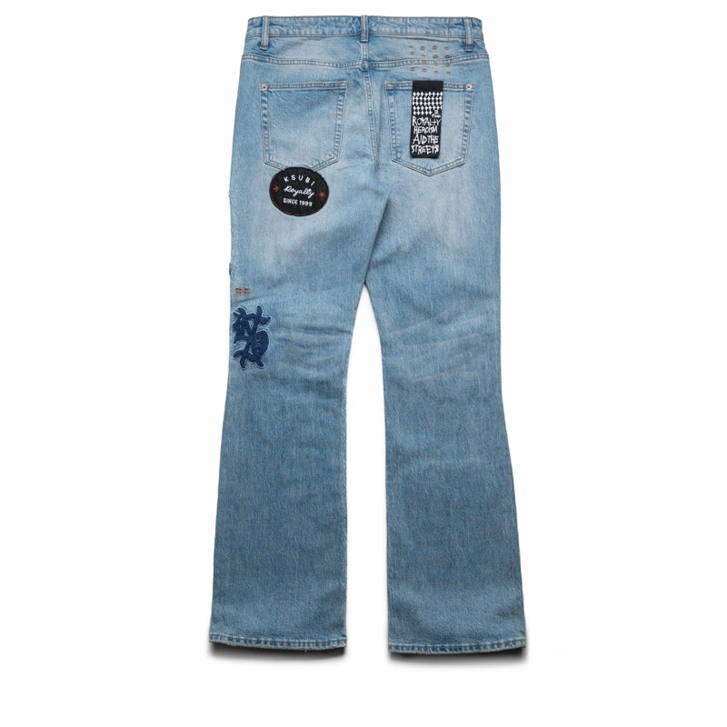 Ksubi Bronko True Patched Denim Pant - Indigo TearResistant Material DoubleLayerReinforcement