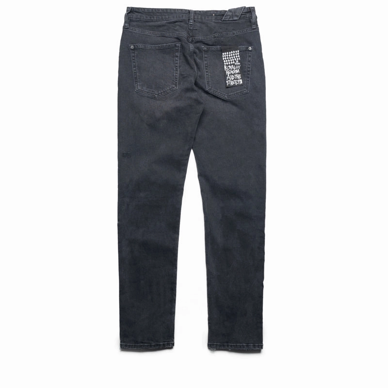 Ksubi Chitch Roadhouse Repair Denim Pant - Black AntiPillFinish DoubleStitched Seams