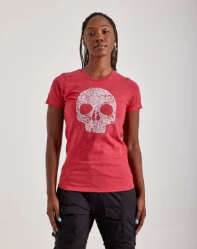 LA Pop Art Flower Skull Tee NonIrritating TemperatureControlTechnology