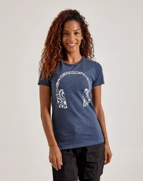 ErgonomicCut LA Pop Art Music Notes Headphones Tee