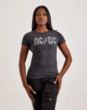LA Pop Art Word Art ACDC Tee Feather Glow MoistureControl Fabric