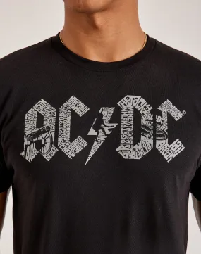 LA Pop Art Word Art ACDC Tee Classic Mode NonChafingEdges