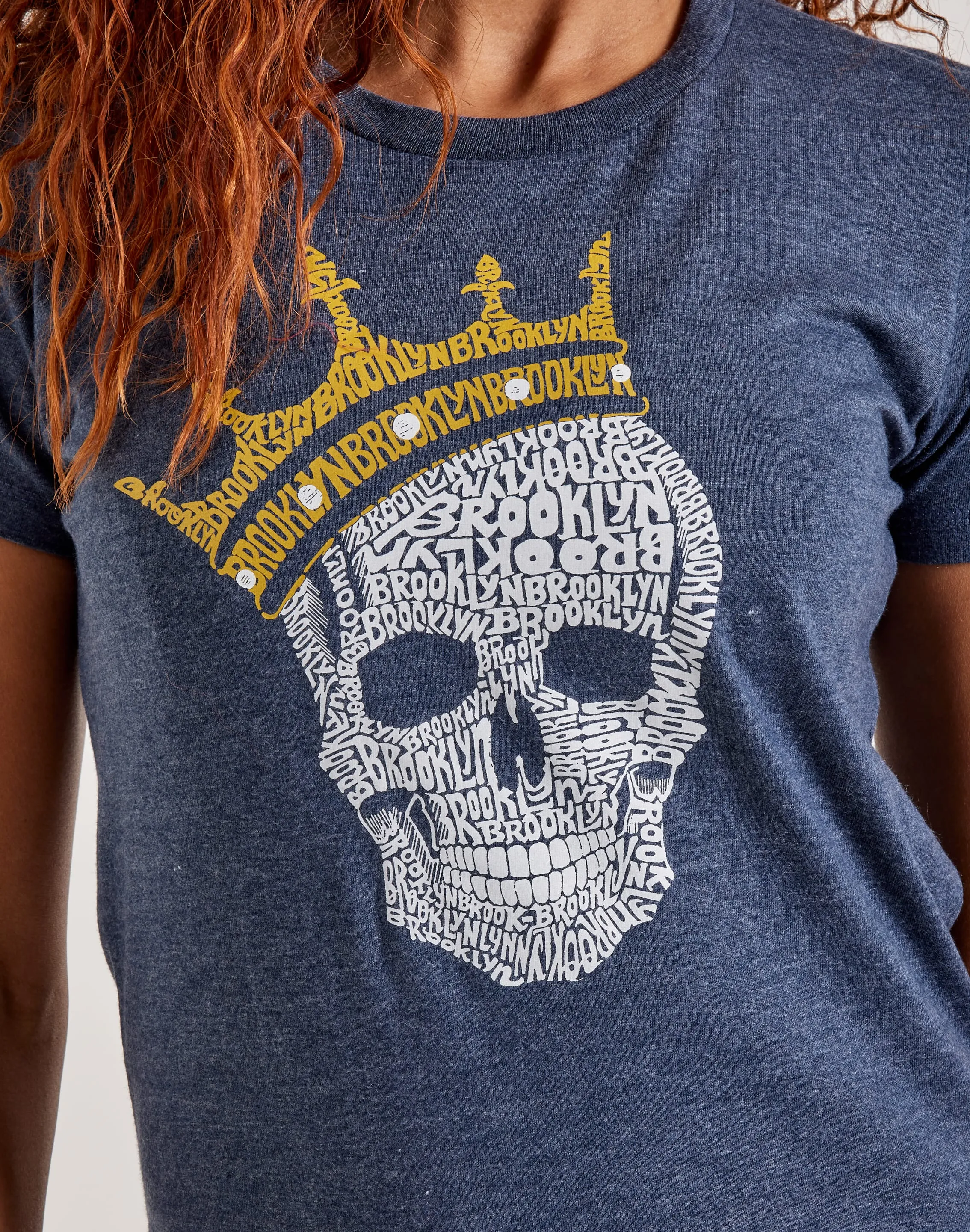 World Tone LA Pop Art Word Art Brooklyn Crown Tee