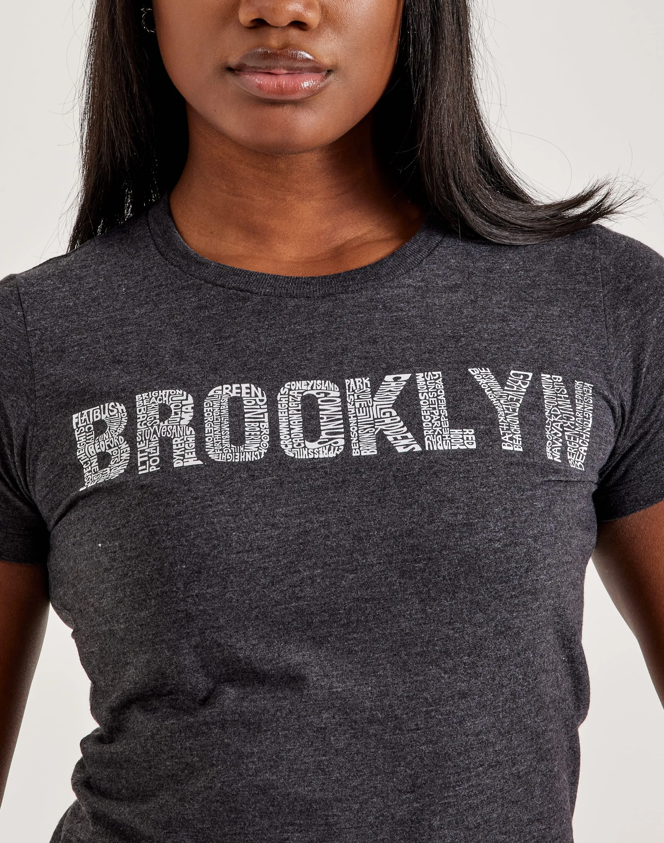 LA Pop Art Word Art Brooklyn Tee ChafeResistant Seams Utility Mode