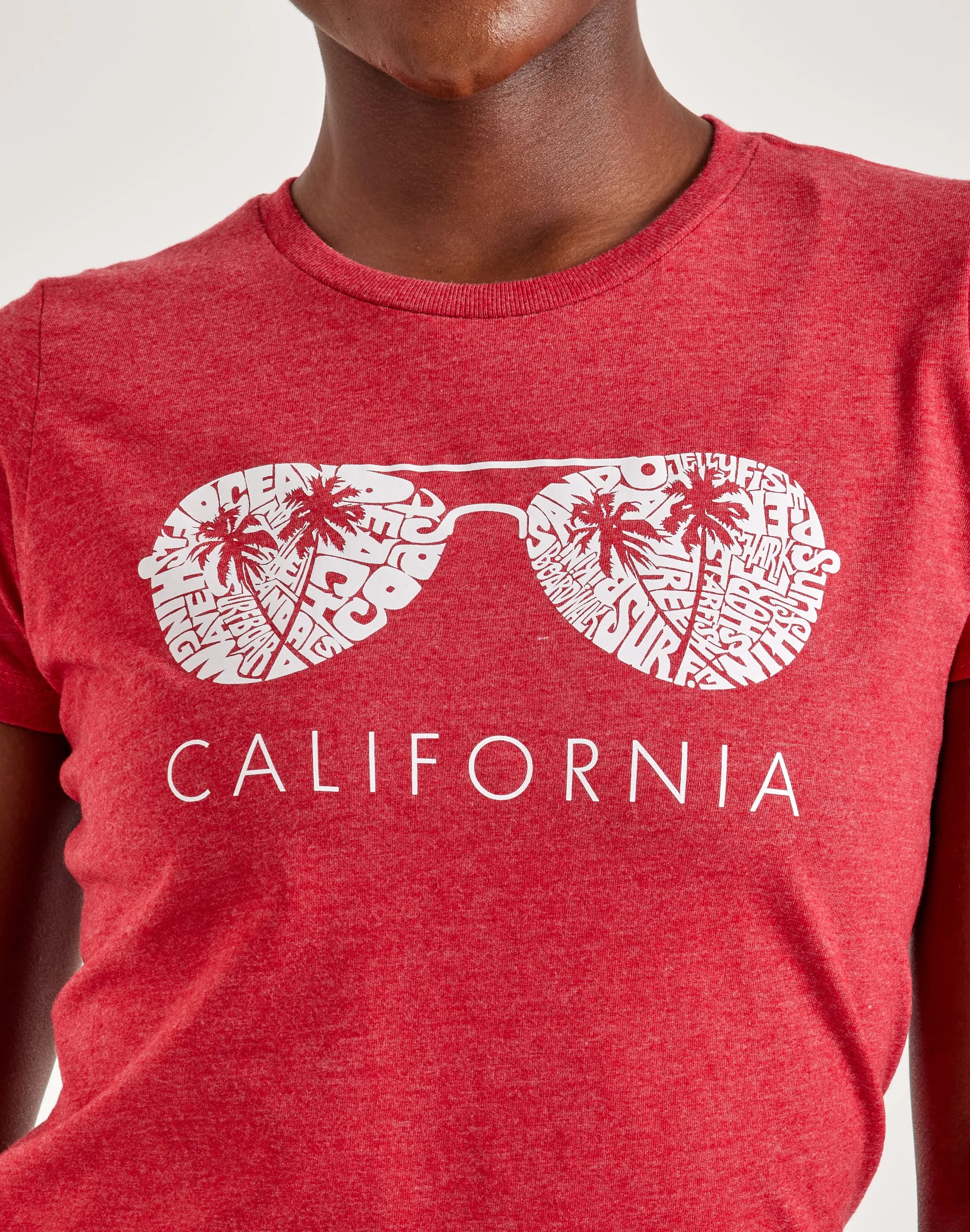 LA Pop Art Word Art California Shades Tee AntiSnag Threading