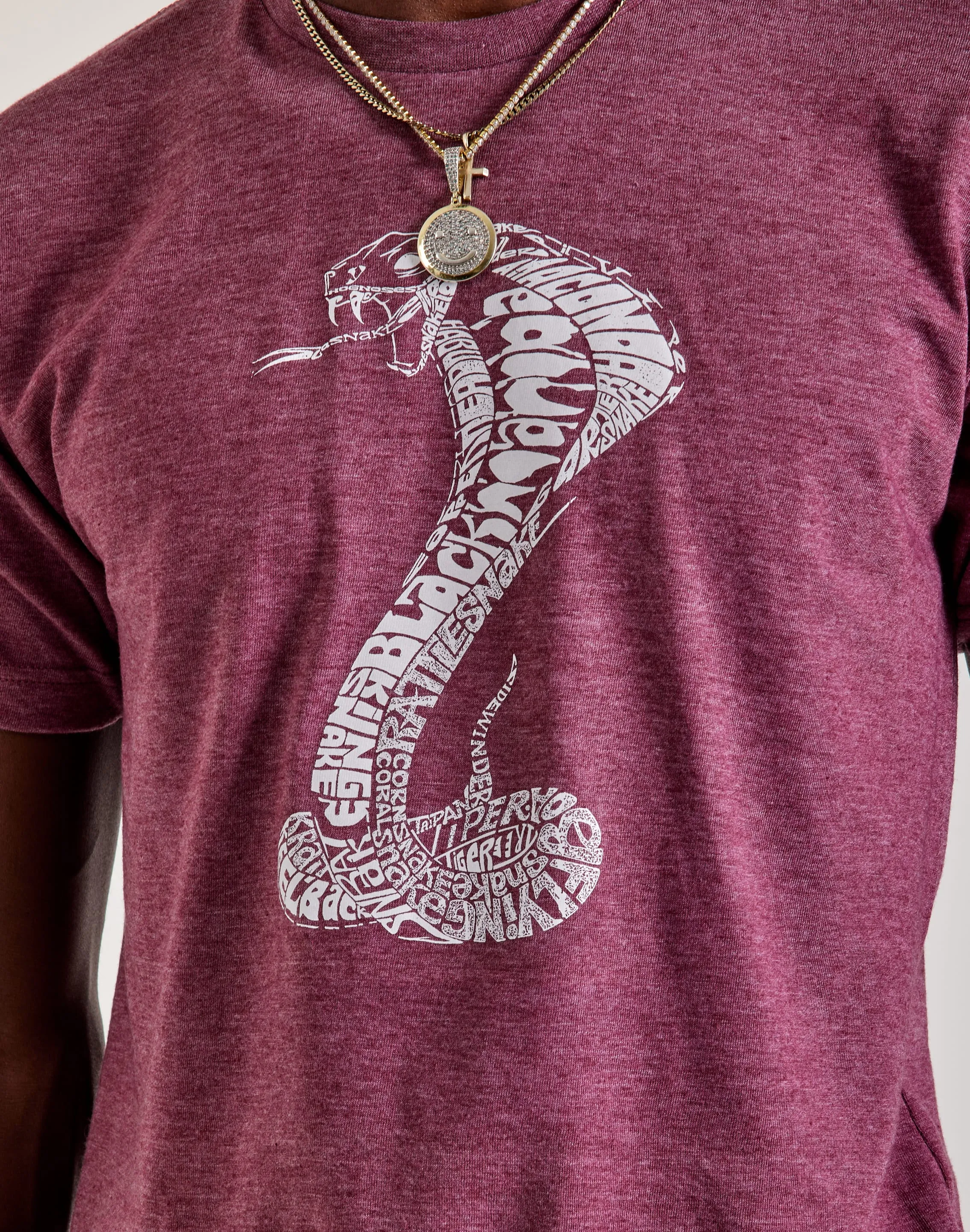 LA Pop Art Word Art Cobra Tee Thermal Insulation NoIrritationSeams