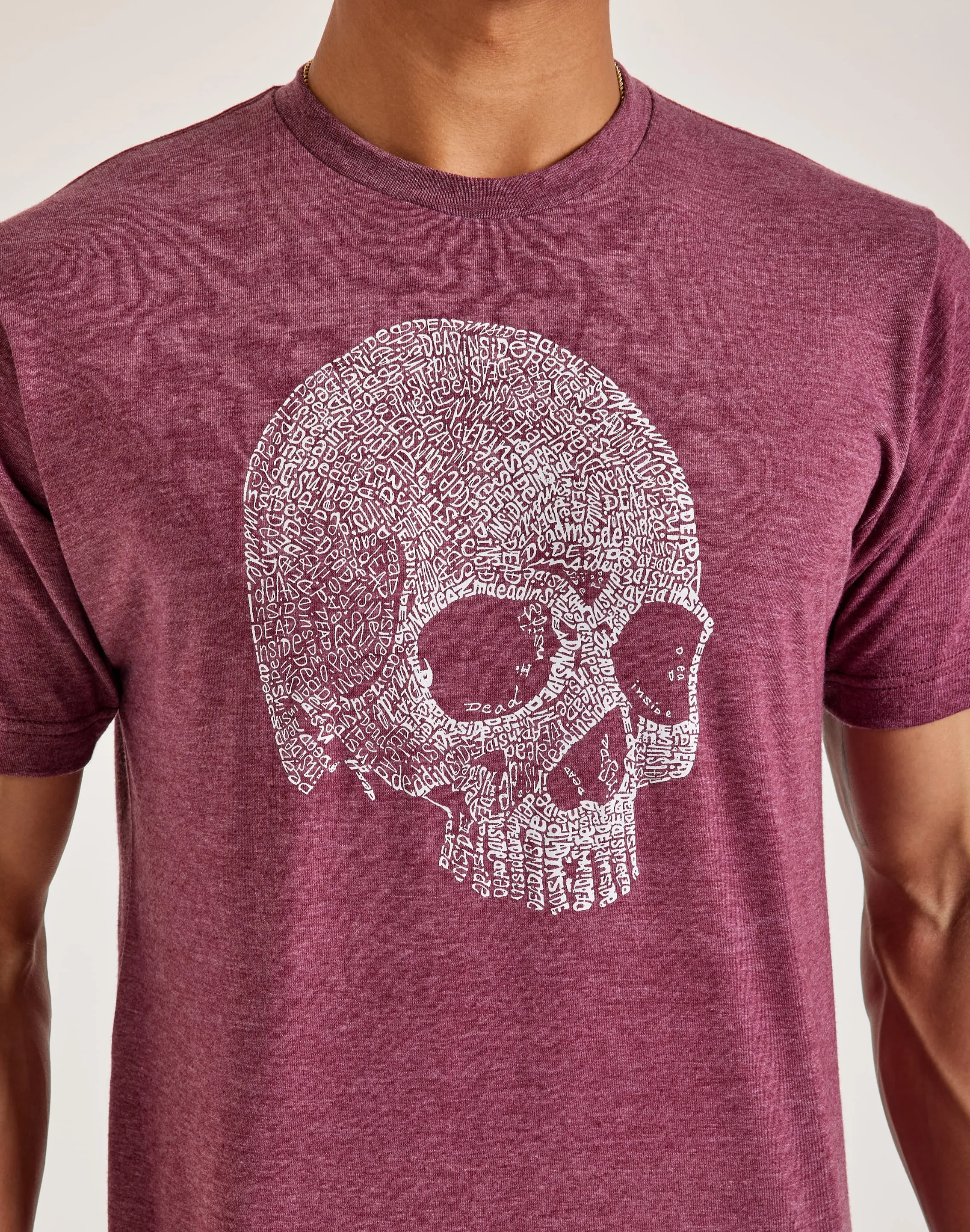 Power Vibe LA Pop Art Word Art Dead Inside Skull Tee