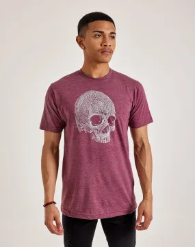 Serene Ease LA Pop Art Word Art Dead Inside Skull Tee