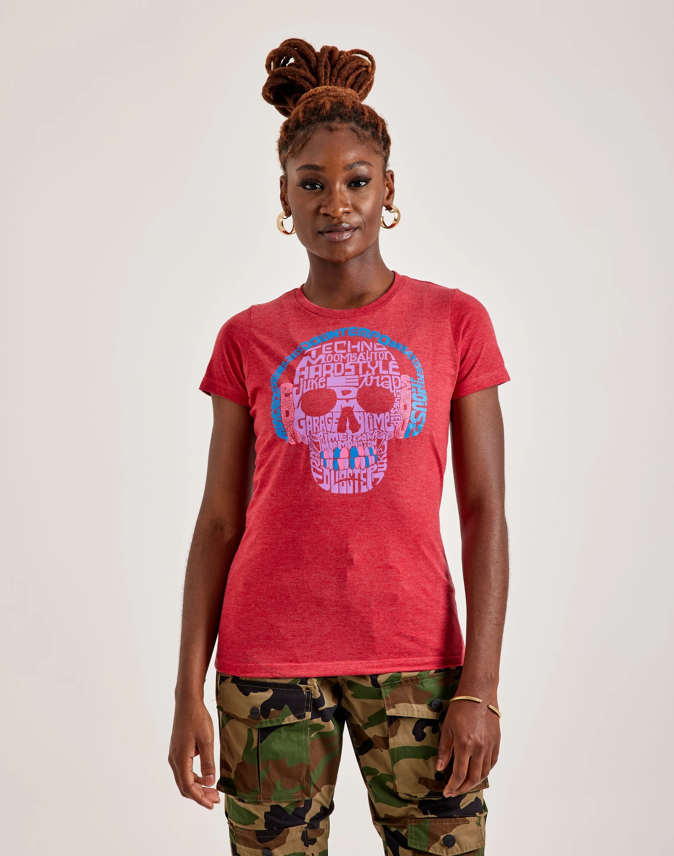 smooth zipper LA Pop Art Word Art EDM Tee