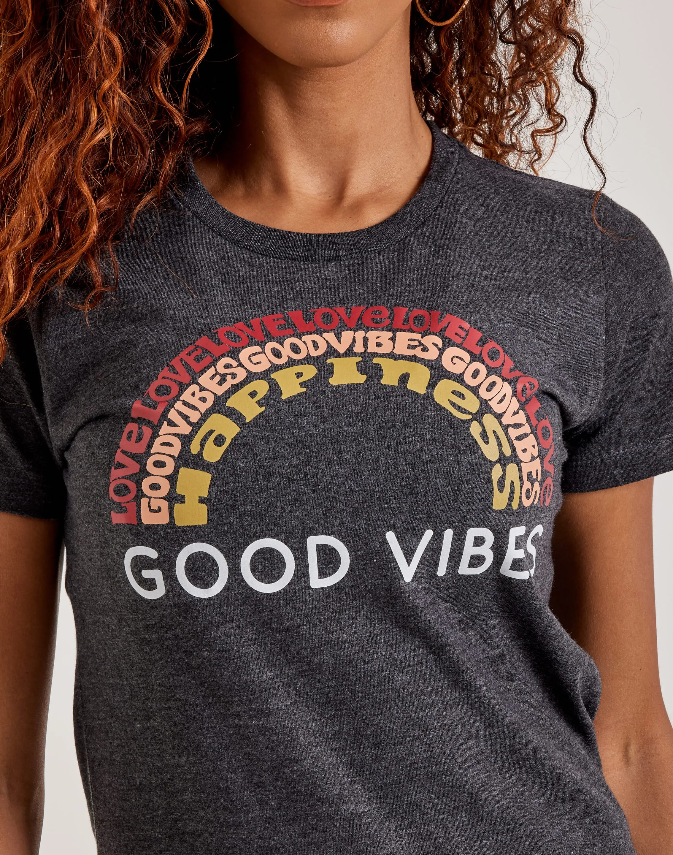 QuickPackable Design Heart Soul LA Pop Art Word Art Good Vibes Tee