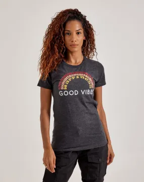 LA Pop Art Word Art Good Vibes Tee Silk Glow