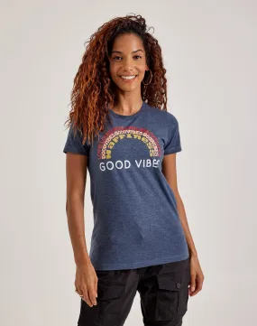 LA Pop Art Word Art Good Vibes Tee Rich Tone Sprint Fit