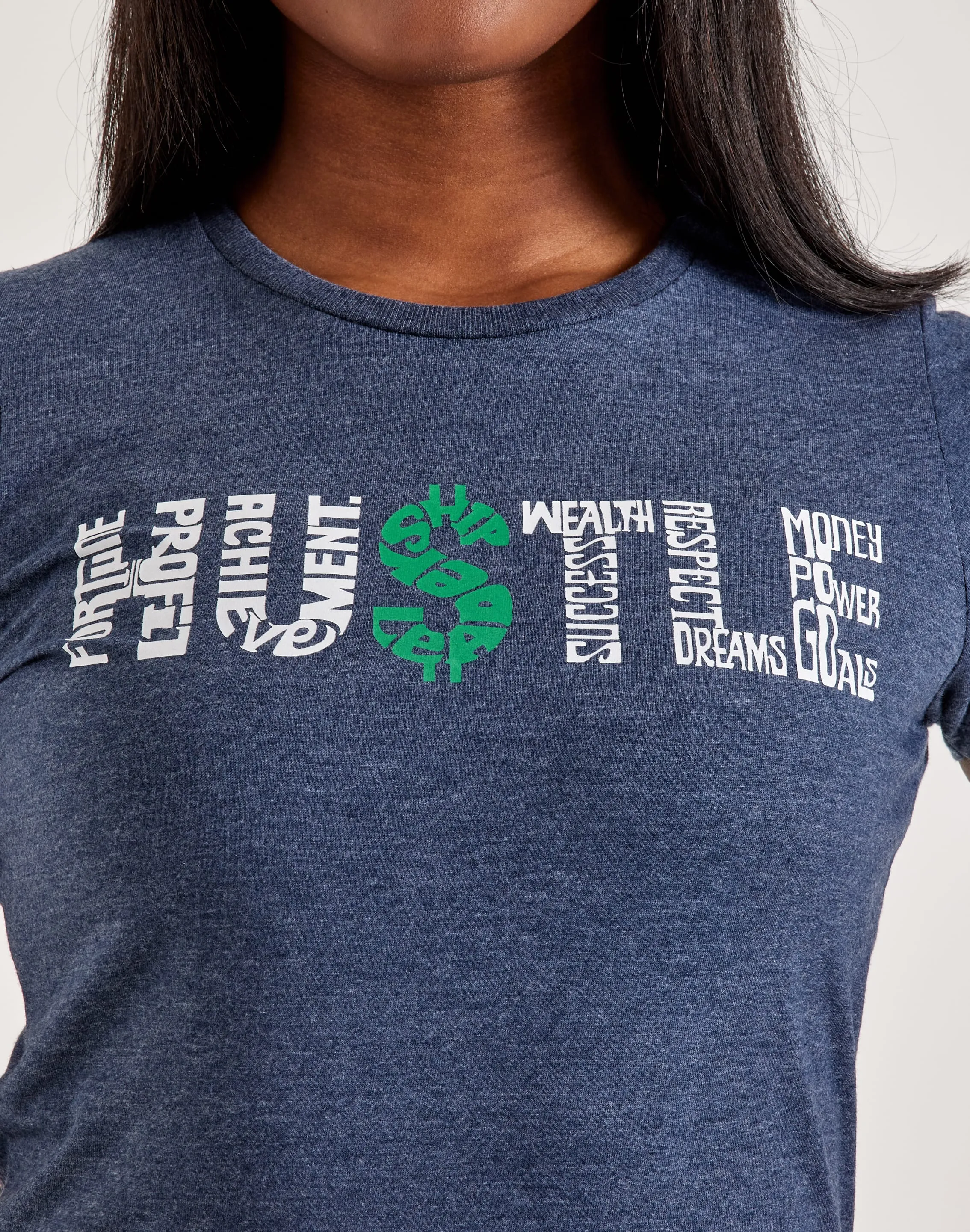 LA Pop Art Word Art Hustle Tee Peace Glow
