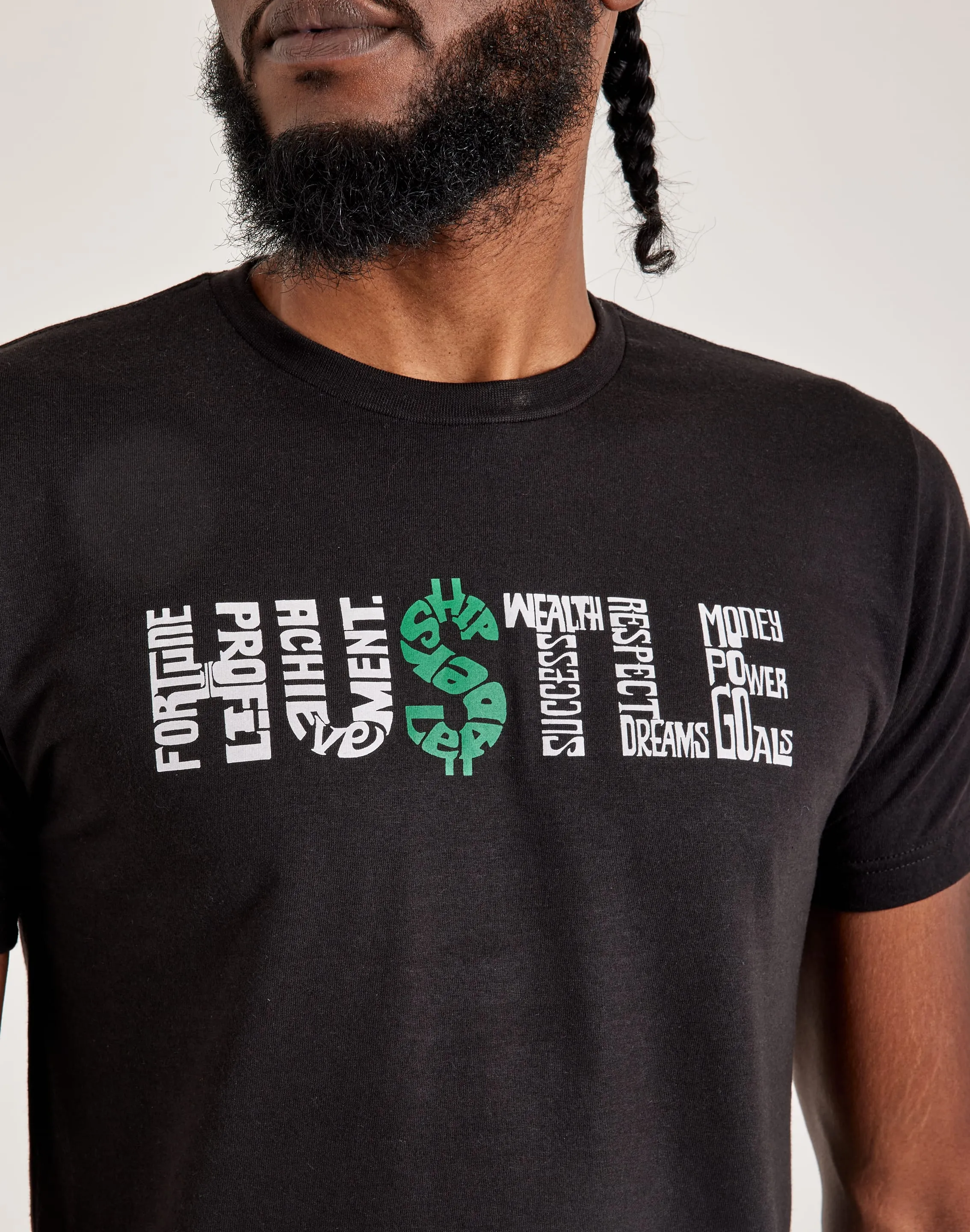 Mind Ease LA Pop Art Word Art Hustle Tee
