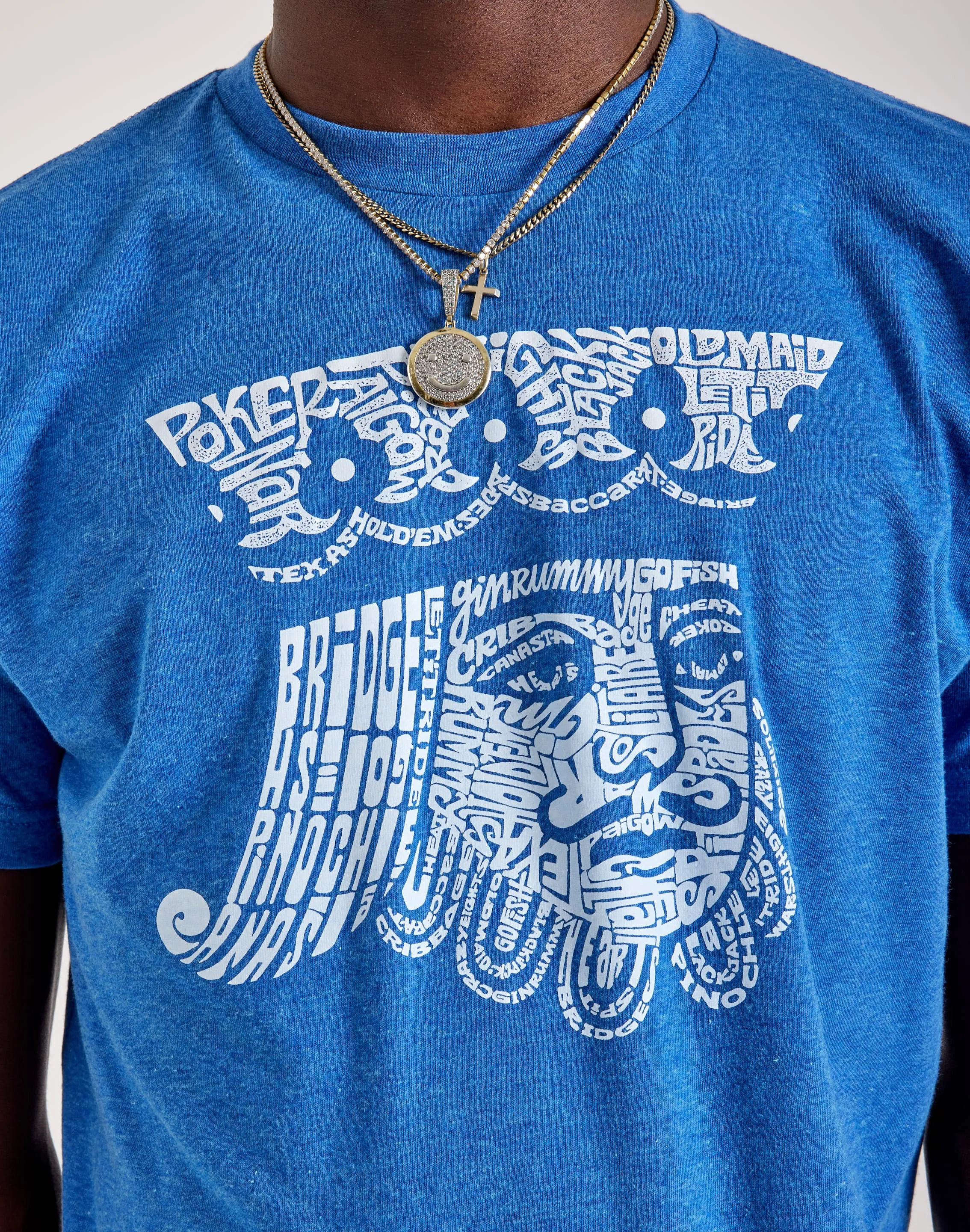 LA Pop Art Word Art King Of Spades Tee AntiFadeTechnology