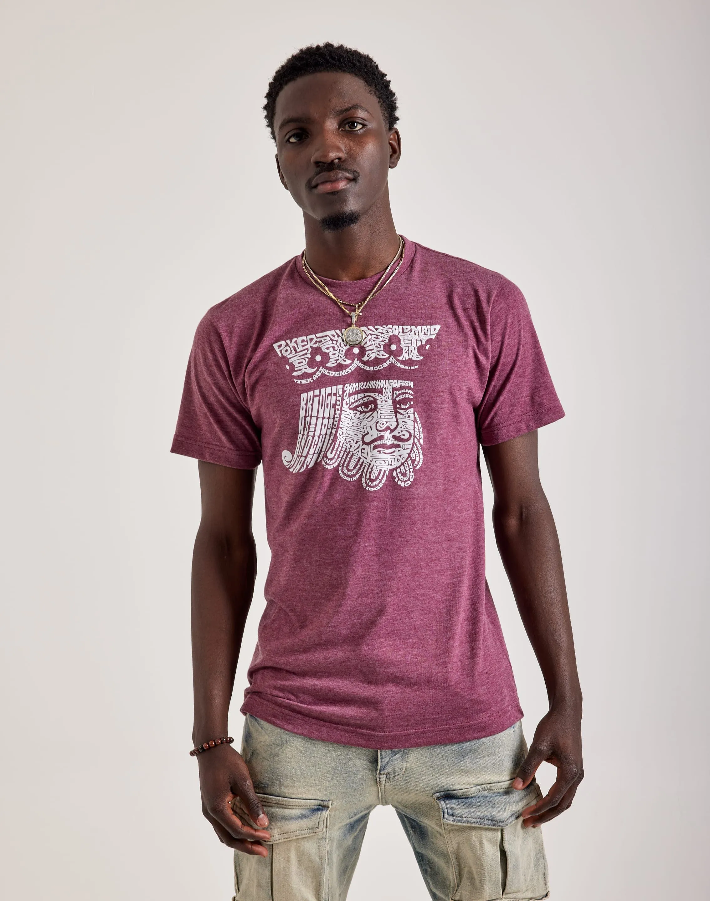 Spark Glow Frost Glow LA Pop Art Word Art King Of Spades Tee