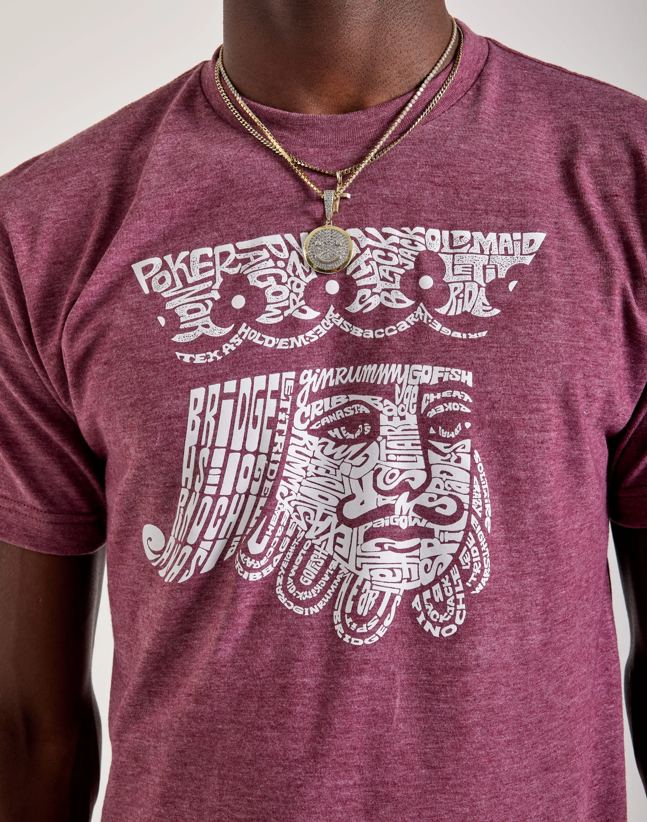 Smart Wear Silk Glow LA Pop Art Word Art King Of Spades Tee
