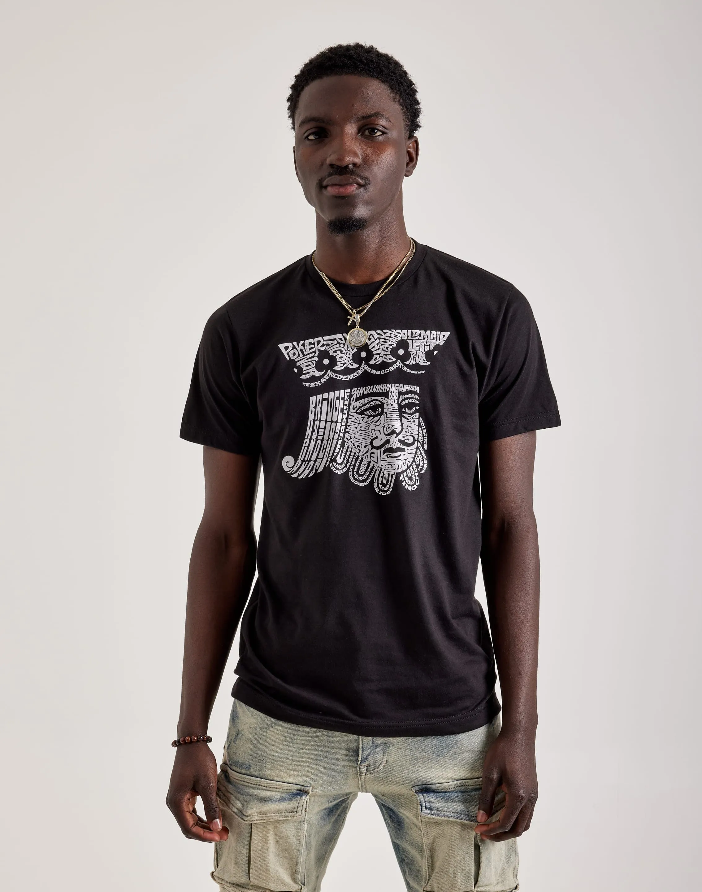 LA Pop Art Word Art King Of Spades Tee Sustainable production Morning Walk