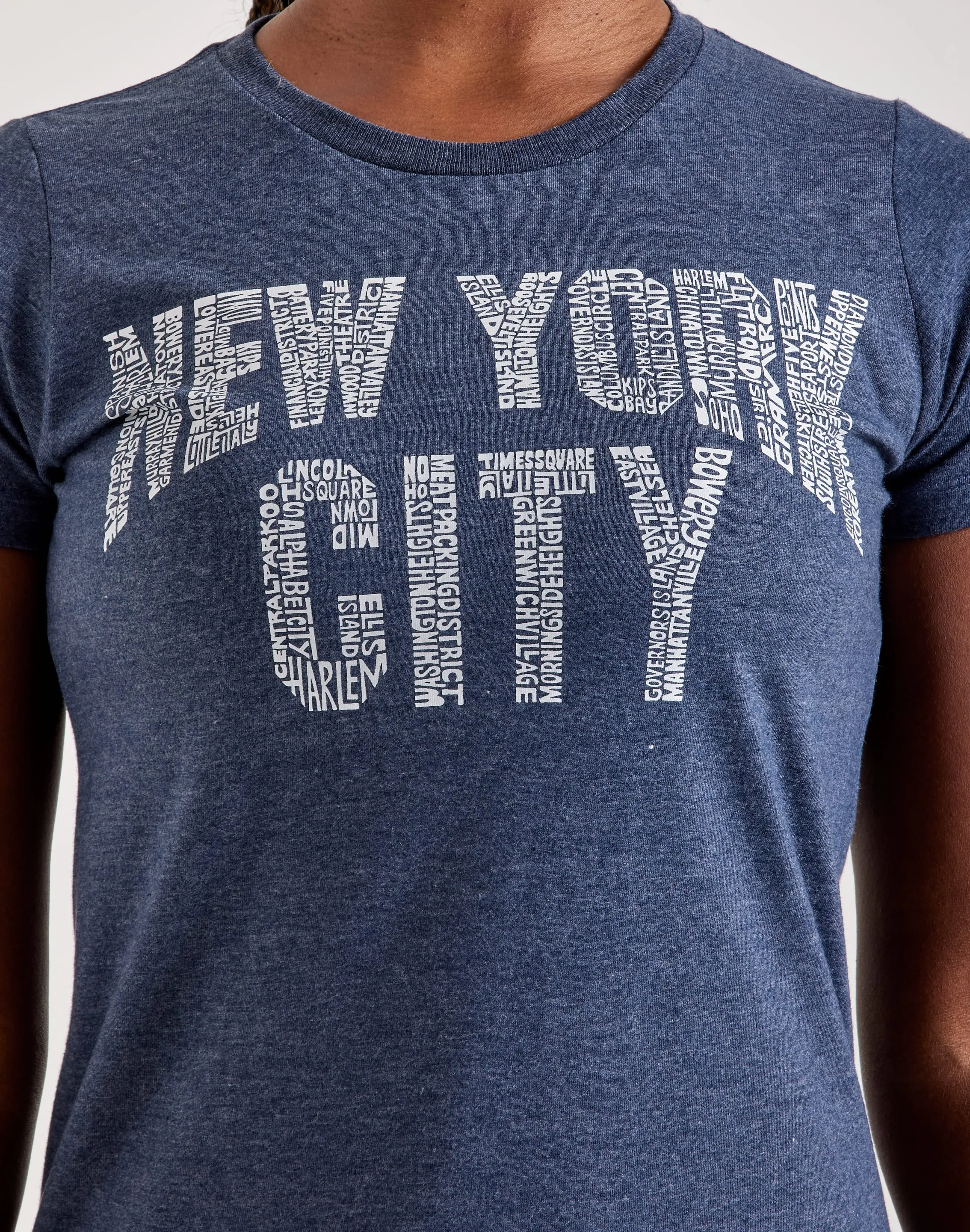 LA Pop Art Word Art New York City Tee Sun Protection Fabric